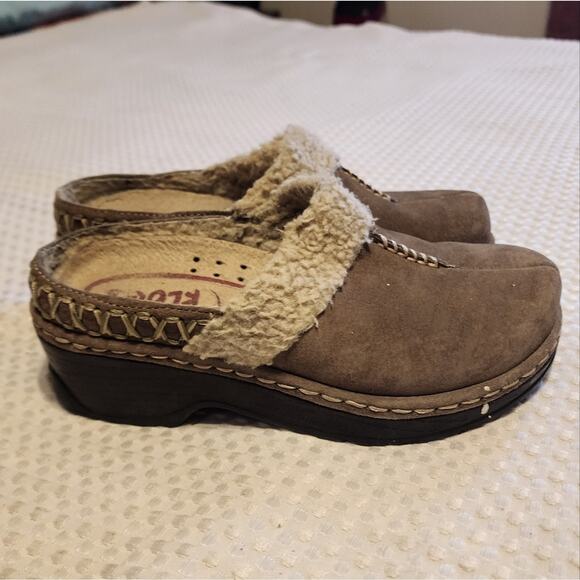 KLOGS EUC WOMEN'S SIZE 6 MAXUM BROWN SUEDE CLOG SHOES - Picture 1 of 11